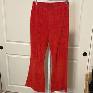 American Eagle Outfitters Aerie Red Flared Pants